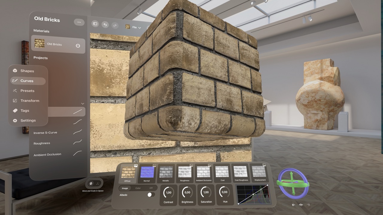 MaterialX in spatial computing environment